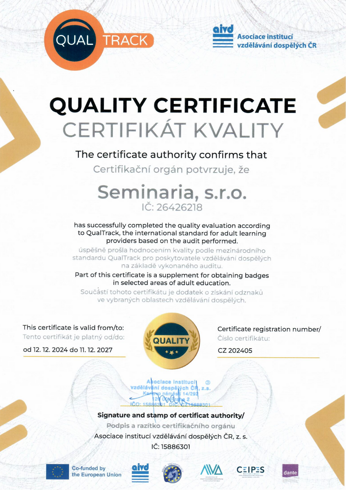 Certifikace v png